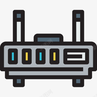 Wifi办公套件2线性颜色图标图标