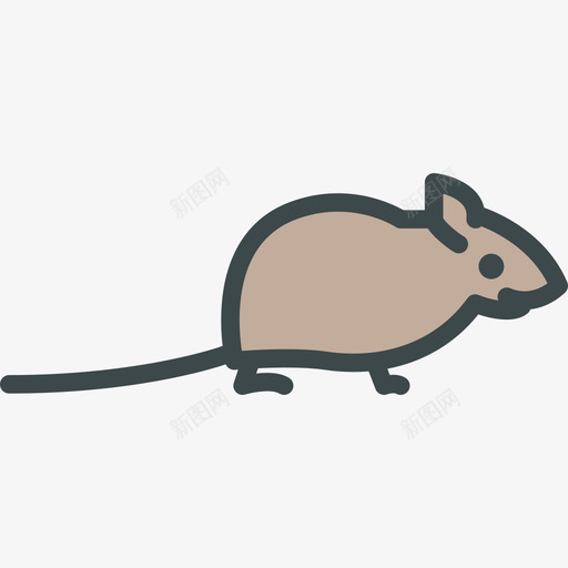 老鼠森林动物3线形颜色图标svg_新图网 https://ixintu.com 森林动物3 线形颜色 老鼠