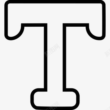 文字平面元素线性图标图标