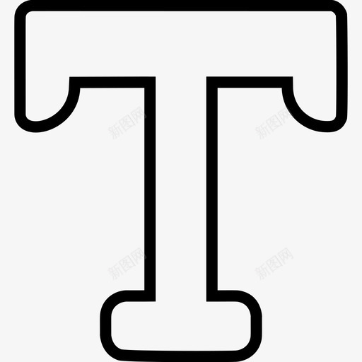文字平面元素线性图标svg_新图网 https://ixintu.com 平面设计元素 文字 线性