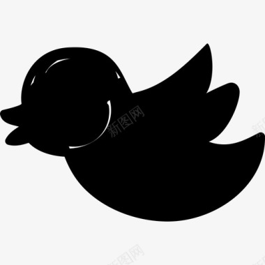 Twitter网络元素黑色图标图标