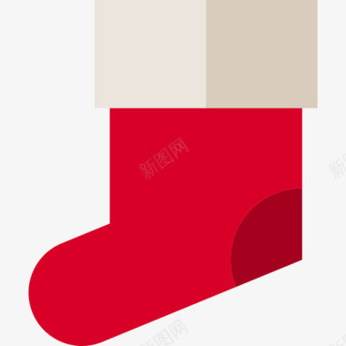 圣诞袜度假套装扁平图标图标