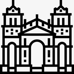 科尔多瓦大教堂科尔多瓦大教堂地标3线性图标高清图片
