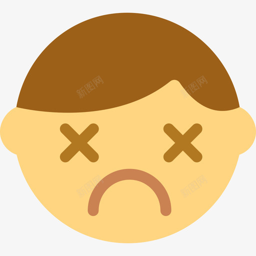 死亡表情设置平淡图标svg_新图网 https://ixintu.com 平淡 死亡 表情设置