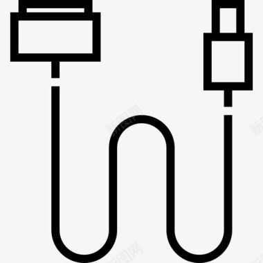 Usb技术设备2线性图标图标