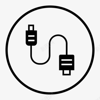 usb线适配器连接图标图标