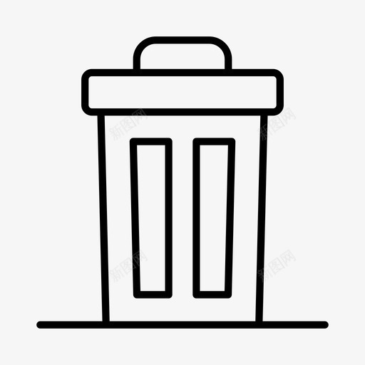 垃圾桶环保绿色能源图标svg_新图网 https://ixintu.com 可持续发展 垃圾桶 环保 绿色能源