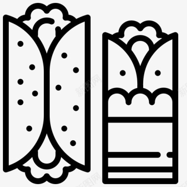 塔巴斯科玉米卷快餐图标图标