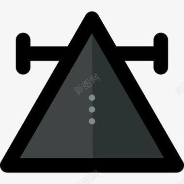 三角形符号扁平图标图标