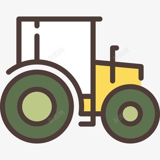 拖拉机线性彩色农业元素线性颜色图标svg_新图网 https://ixintu.com 拖拉机 线性彩色农业元素 线性颜色