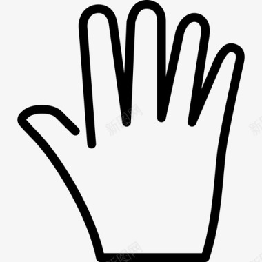 手手势1直线图标图标