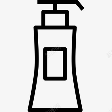 液体肥皂家用元件2线性图标图标
