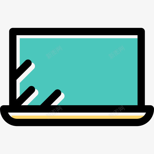 笔记本电脑商务和办公元素线性颜色图标svg_新图网 https://ixintu.com 商务和办公元素 笔记本电脑 线性颜色