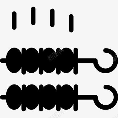 Brochettefoodicon系列填充图标图标