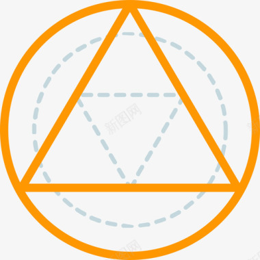 三角形神圣几何学平面图标图标
