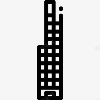 Skycrapler城市大包装概述线性图标图标
