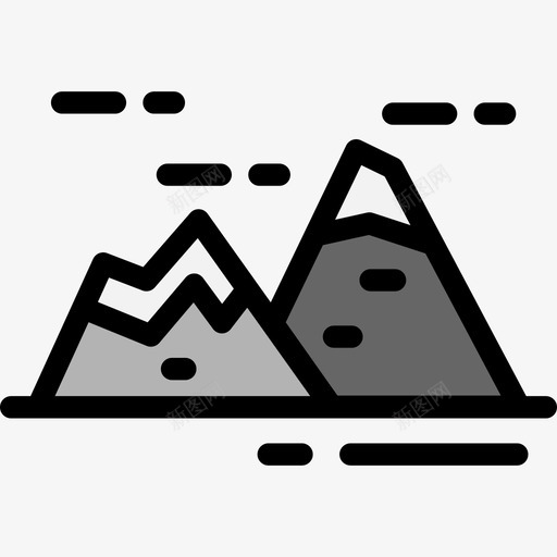 山山水色2线色图标svg_新图网 https://ixintu.com 山 山水条纹 山水色2 线色