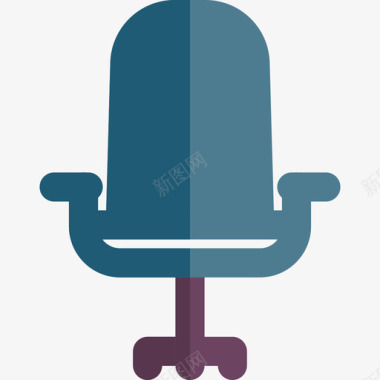 办公椅商务和办公用彩色平板图标图标
