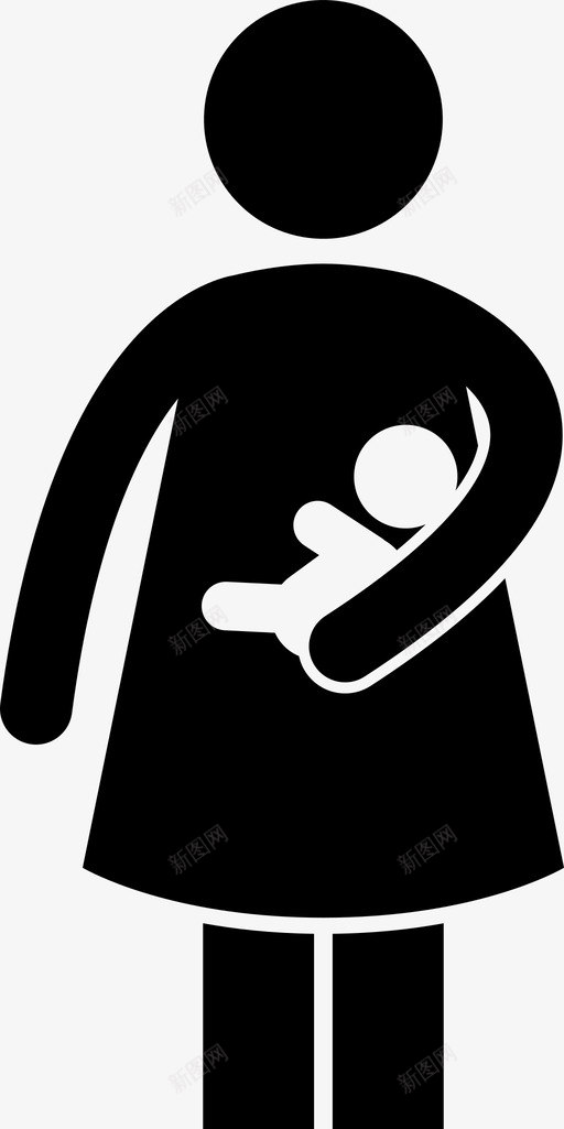 新生儿婴儿母亲和儿子图标svg_新图网 https://ixintu.com 婴儿 新生儿 母亲和儿子