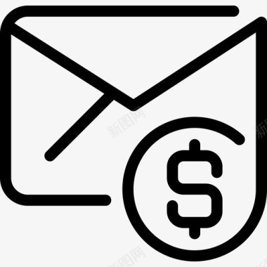业务电子邮件电子邮件财务图标图标
