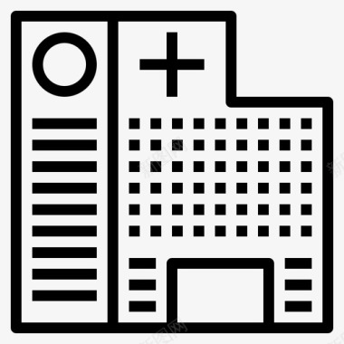 大厦城市医院图标图标