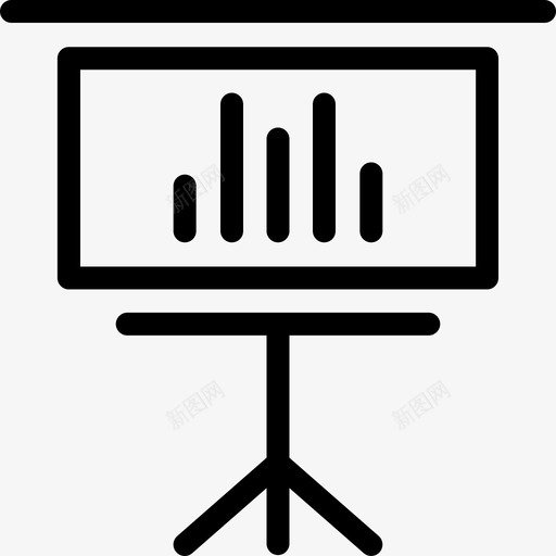 演示文稿学校图标集2线性svg_新图网 https://ixintu.com 学校图标集2 演示文稿 线性