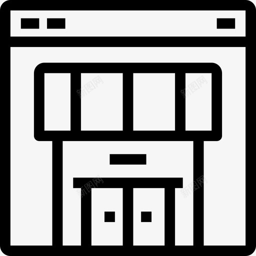 在线商店初创企业和新业务集线性图标svg_新图网 https://ixintu.com 初创企业和新业务集 在线商店 线性