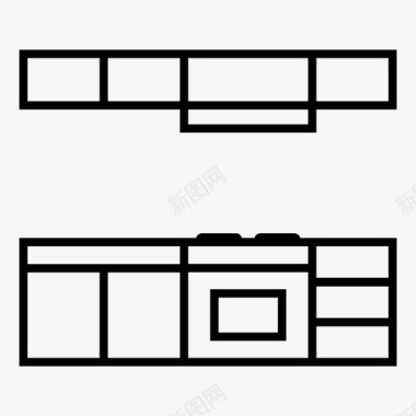 厨房烹饪家具图标图标