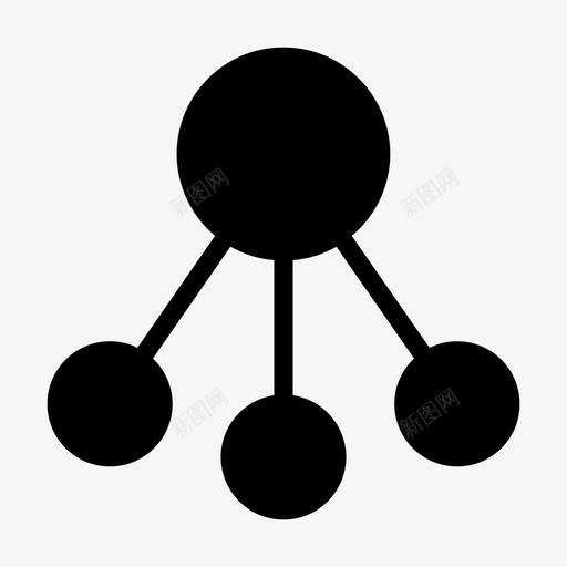 网络连接图表图标svg_新图网 https://ixintu.com 图表 层次结构 结构 网络 连接