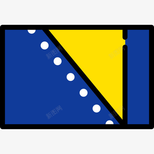 波斯尼亚和黑塞哥维那旗帜收藏矩形图标svg_新图网 https://ixintu.com 旗帜收藏 波斯尼亚和黑塞哥维那 矩形