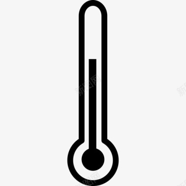 温度计天气图标集合线性图标