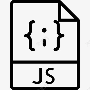 Javascript文件类型集合线性图标图标
