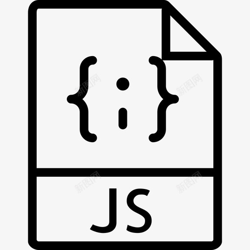 Javascript文件类型集合线性图标svg_新图网 https://ixintu.com Javascript 文件类型集合 线性