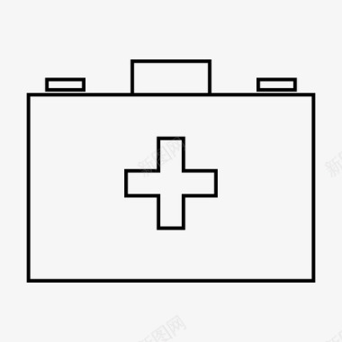 医疗箱急救箱健康图标图标