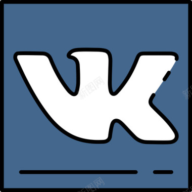 VK社交媒体社交媒体颜色图标图标
