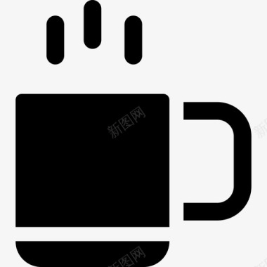 咖啡杯创业和新的商业图标填充图标