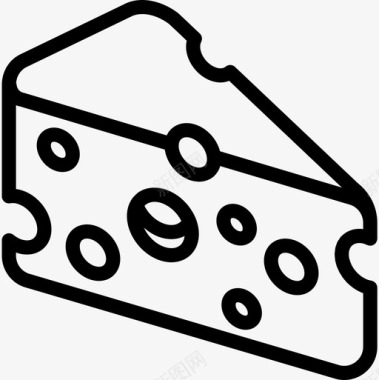 奶酪美食系列2直纹图标图标