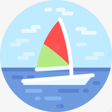 帆船奥运会4平底图标图标