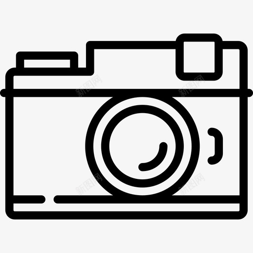 相机时髦风格线性图标svg_新图网 https://ixintu.com 时髦风格 相机 线性