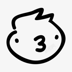 吹口哨表情鸭子表情接吻图标高清图片