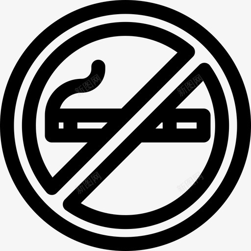 禁止吸烟公司标志直系图标svg_新图网 https://ixintu.com 公司标志 直系 禁止吸烟