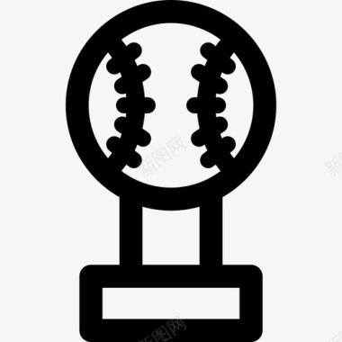 奖杯棒球系列直线型图标图标
