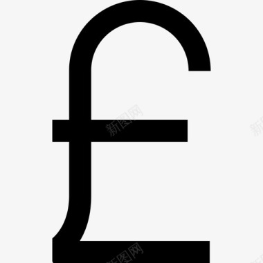 英镑标志着世界货币直线图标图标