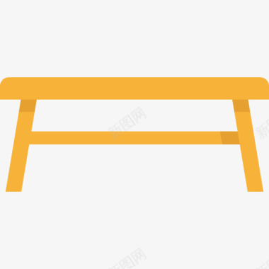 长凳家具平色图标图标
