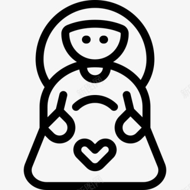 怀孕婴儿偶像系列直系图标图标