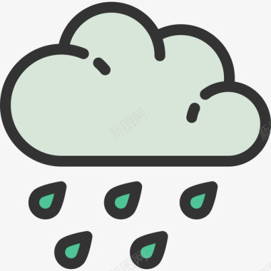 雨生态色线色图标图标