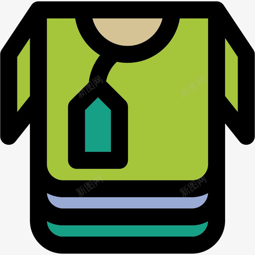 衬衫电子商务套装2线性颜色图标svg_新图网 https://ixintu.com 电子商务套装2 线性颜色 衬衫