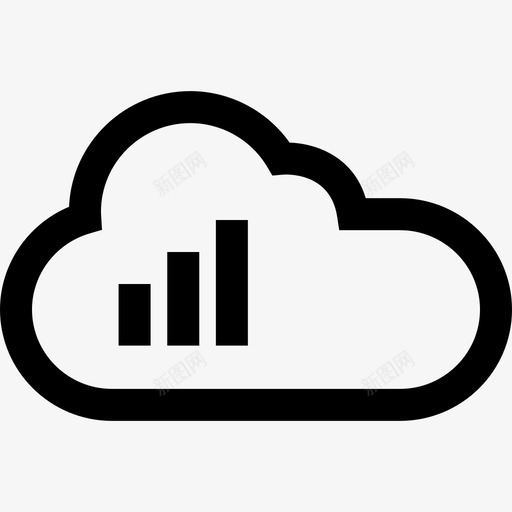 计算云数据通信收集线性图标svg_新图网 https://ixintu.com 数据通信收集 线性 计算云