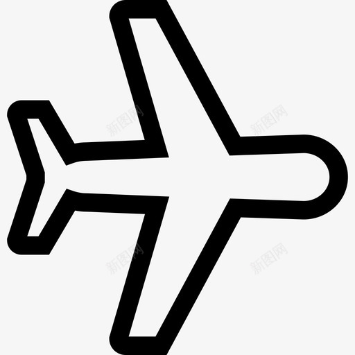 飞机航空直线图标svg_新图网 https://ixintu.com 直线 航空 飞机