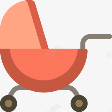 婴儿车婴儿2扁平图标图标